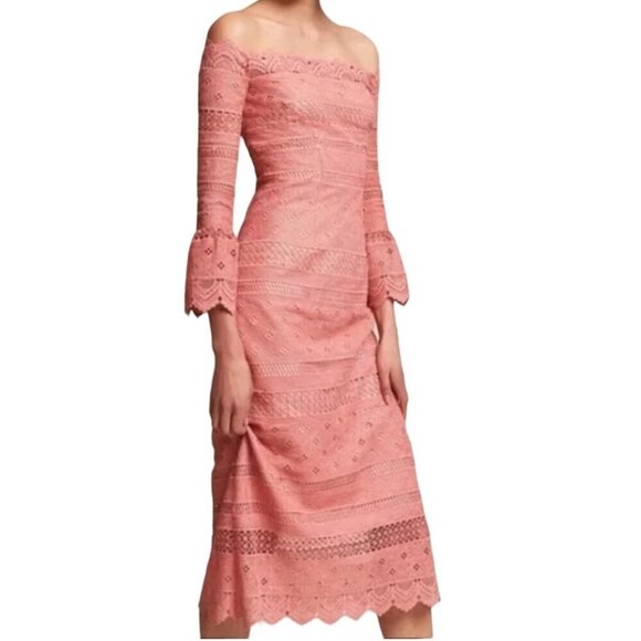 BHLDN AMUR Abriana Dress In Rose Pink - Picture 1 of 14
